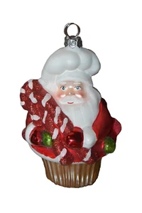 Babbo Natale in vetro per cupcake ornamento - Foto 1 di 3