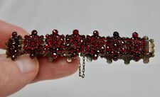 Antique Victorian Garnet Link Bracelet - 82676