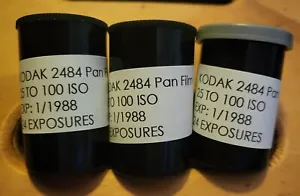 EXPIRED Kodak 2484 Black & White 35mm film rolls HAND ROLLED - exp in 1/1988 - Picture 1 of 8