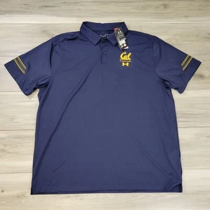 Under Armour Polo Shirt Men's 2XL Navy California Golden Bears New - Picture 1 of 10