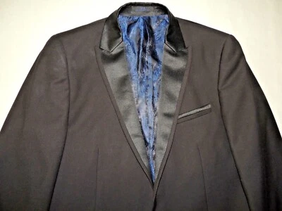Brayn Michael men's 1 button PEAK lapels formal tuxedo jacket coat 38 S - Image 1 of 4