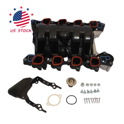 New Fits 4.6L Ford Lincoln Mercury V8 Intake Manifold w/Thermostat & Gaskets Kit - Image 1 of 4
