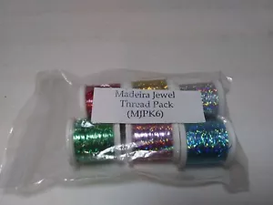 NEW Lot of 6 Madeira Vintage Metallic Holo Thread Jewel Assortment 100 m Spools - Picture 1 of 5