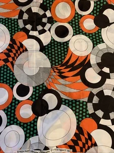 Vintage Apsco Fabrics Nylon Fabric Abstract Geometric Print 2.25 Yards x 44In - Picture 1 of 4