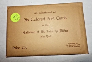 LOT OF 6 ANTIQUE POSTCARDS CATHEDRAL OF ST JOHN THE DIVINE NEW YORK CITY UNUSED - Picture 1 of 9