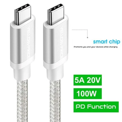 Fast Charger Type C to Type C Charging Cable Support PD 100W for iPad/iPhone 17 - image 1 of 4