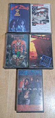 Lot Of 5 Rock Cassette Tapes Enuff Znuff Kiss my A** Dangerous Toys Heart Foto 1 de 4