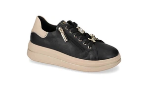 SCHUHE SNEAKERS FREIZEIT DAMEN VALLEVERDE 35492 LEDER SCHWARZ ORIGINAL AI 2026 - Bild 1 von 6