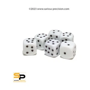 Sarissa Precision Playing Aid Bullet Hole d6 Dice Set (6) New - Picture 1 of 1