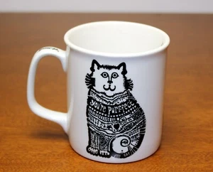 Rara taza de café Stoinoff vintage linda CAT; con gatito; 3,5" de alto Your Purrfect - Imagen 1 de 5