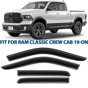Deflectores de ventana lateral protectores de lluvia para Dodge Ram 1500 Classic 2019-2025 doble cabina - Imagen 1 de 10