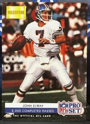 1992 Pro Set - Milestone John Elway #25 - Pack Pulled - Image 1 of 2