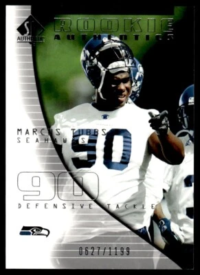 2004 SP Authentic Marcus Tubbs Rookie 0627/1199 Seattle Seahawks #118 R73 - Image 1 of 2