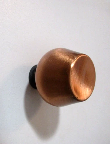 Amerock 1940 Contemporary 529 Cabinet Door Drawer Pull Knob Copper MCM Retro Vtg Cover