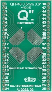 QFP48,LQFP48,SQFP48,TQFP48 0.50mm à DIP 0.6" (1.27mm épingles raster). [FR] - Picture 1 of 1