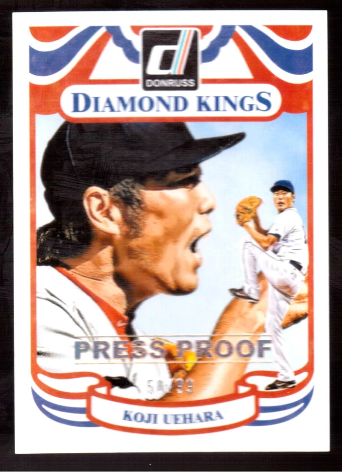 2014 DONRUSS #216 KOJI UEHARA DIAMOND KINGS GOLD PRESS PROOF #50/99 - Image 1 of 1