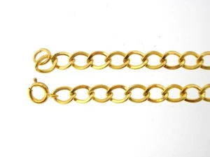 Charm Bracelet 12K gold filled 5.8 mm textured and plain links 7 inches - Picture 1 of 2