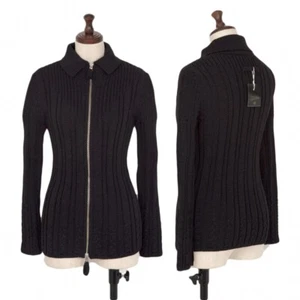 Jean-Paul GAULTIER FEMME Glitter Zip Drivers Knit Sweater Size 40(K-118143) - Picture 1 of 12