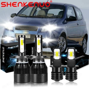 For Chevy Aveo/Aveo5 2009-2011 4x LED Headlight High/Low 9003+H3 Fog Light Bulbs - Picture 1 of 12