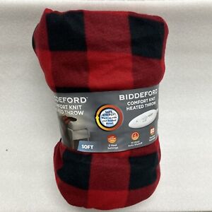 Biddeford Comfort Knit Heated Throw 50"X62", 10HR Auto Shutoff, 3 Heat Settings