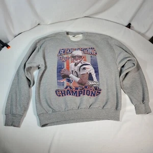Vintage 2002 New England Patriots Tom Brady Sweat Shirt Large - Picture 1 of 11