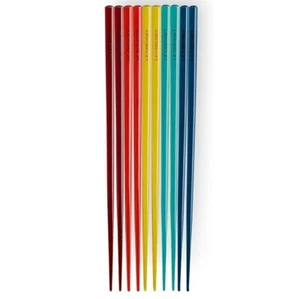 Le Creuset Chopsticks 5 Good Set Rainbow Japan Authorized Japanese Product Fedex - Picture 1 of 2
