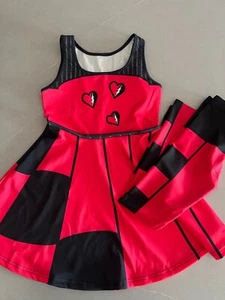 Disney Descendants 4 Rise of Red Cosplay size 8-10 Dress & Leggings - Picture 1 of 3