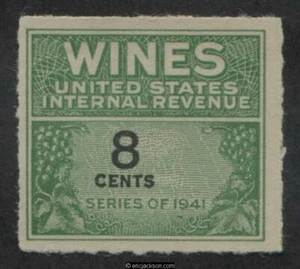 Wine Tax Stamp, RE121 mint, F-VF - Picture 1 of 1