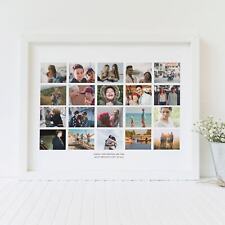 Personalised family keepsake 20 photo birthday/Christmas collage gift idea print