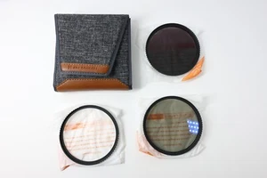 K&F Concept Nano-K Objektivfilter Set ND4, UV-Filter, Zirkularpolarisator + Tasche - Bild 1 von 4