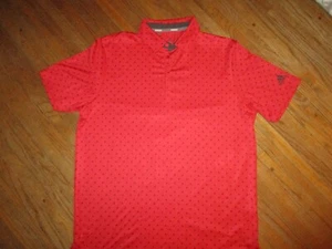 ADIDAS GOLF PERFORMANCE POLO SHIRT Three Stripe Trefoil Logo Mens LARGE - Picture 1 of 5