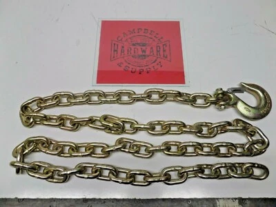 Auto Body Frame Machine Pull Chain 3/8" x 7' Grade 70 with 3/8" Clevis Slip Hook - Image 1 of 4