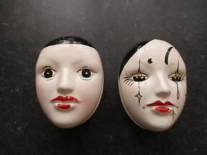 Two Ceramic Harlequin Style Trinket Boxes - Picture 1 of 4