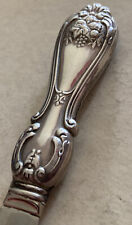 Antique sterling silver handle bar Tool Knife Cheese Bottle Opener Repousse