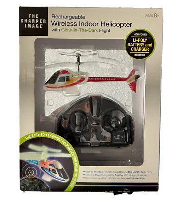 New Sharper Image Glow-In-The-Dark Rechargeable Wireless Indoor Micro Helicopter - Image 1 of 4
