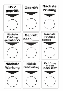 UVV Geprüft Grundplaketten Prüfplakette Plaketten Unterlage Nächste Prüfung 2063 - Bild 1 von 10