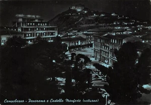 A86) CAMPOBASSO, PANORAMA E CASTELLO MANFORTE (NOTTURNO). VIAGGIATA. - Picture 1 of 2