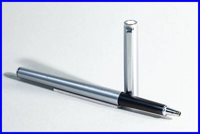 1980er MONTBLANC Quick Pen Fineliner in Stahl mit neuer roter Mine - Bild 1 von 4