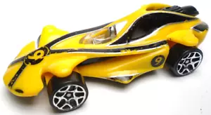 HOT WHEELS SPEED RACER X MACH 9 YELLOW 1:64 DIECAST 2 3/4" RACE CAR WITH BLACK - Picture 1 of 6