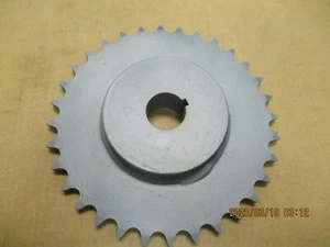 NEW 60BS32 X 1-1/4" BORE SPROCKET, KEY WAY, 2 S.S., HARDENED TEETH. - Picture 1 of 2