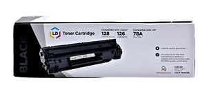 LD Black Toner Cartridge Canon 128 126 HP 78A New in Sealed Box - Picture 1 of 3