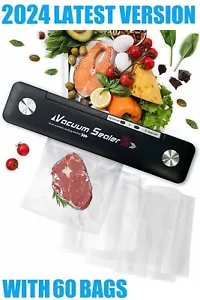 Vacuum Sealer Machine Food Preservation Storage Saver Automatic 60pcs Seal Bag - Picture 1 of 17
