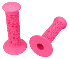 AME old school BMX bicycle grips - ROUNDS - FLUORESCENT PINK