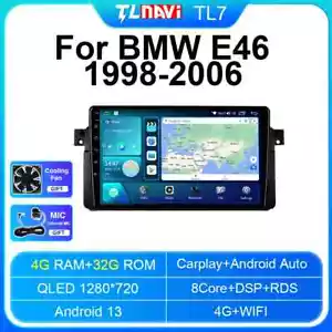 Para BMW E46 M3 318 320 325 330 1998-2006 Pantalla Android Coche Radio Video Estéreo - Imagen 1 de 32
