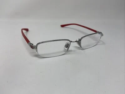 ÓCULOS NIKE COM PONTE FLEXON CRIANÇAS JOVENS 4623 045 46/19/135 PRATA VERMELHO LI92 - Imagem 1 de 4