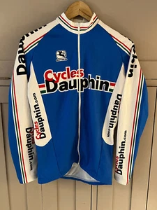 Giordana Cycles Dauphin men's long sleeve cycle jersey | Blue/White | XS - Picture 1 of 7