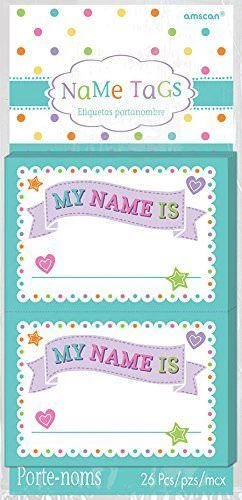 Новый Amscan ребенка душа вечеринки стикер имя ярлыки (26 Ct) - Бесплатная доставка! - Изображение 1 из 1