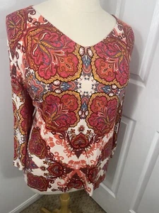 Chicos 4 XL Artsy Bohemian Lightweight Classic Preppy Comfy - Picture 1 of 18