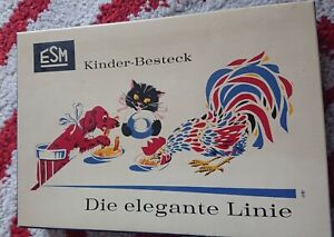 Kinderbesteck ESM - Die elegante Linie - in OVP - Vintage