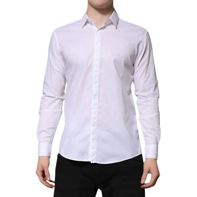 GRIS DANIELE ALESSANDRINI Camisa Blanca Mangas Largas Vestido Hombres 40/US15.75/M 170usd Foto 1 de 4